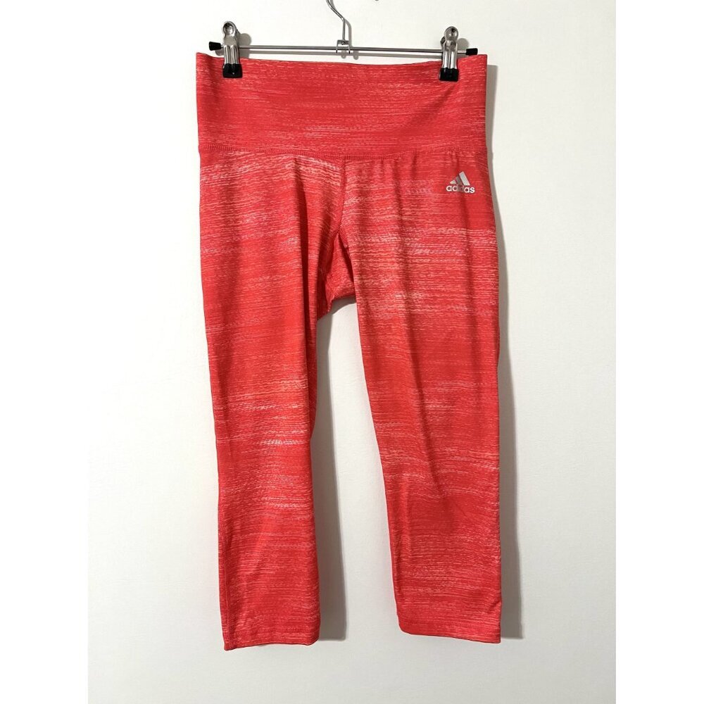 Adidas Performer Mid-Rise Capri Athletic Pink Climalite Tights Size S - Picture 2 of 7